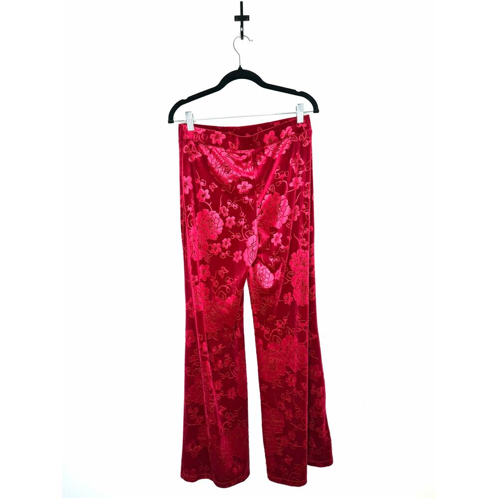 JOHNNY WAS Embossed Stretch Velvet Wide Leg Pant NWT SMALL - Picture 4 of 6